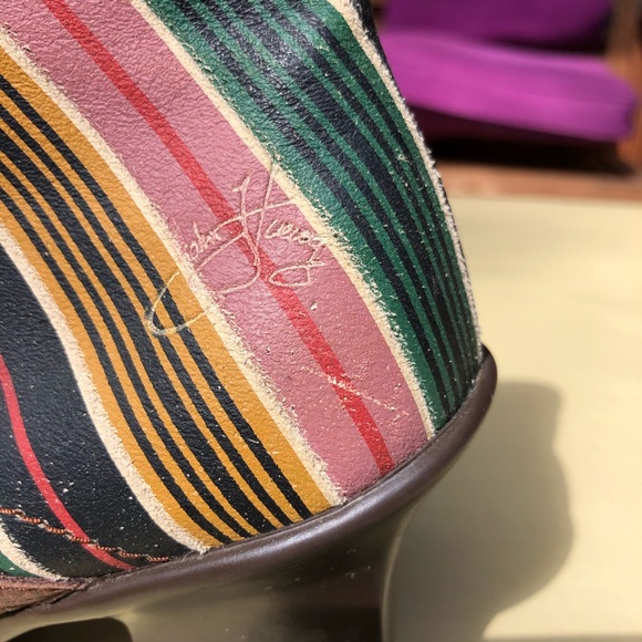 John Fluevog Stripe Splendid Booties - Picture 9 of 17